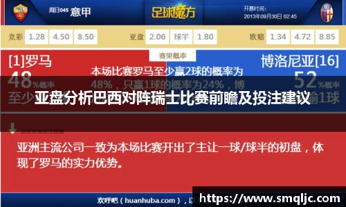 亚盘分析巴西对阵瑞士比赛前瞻及投注建议